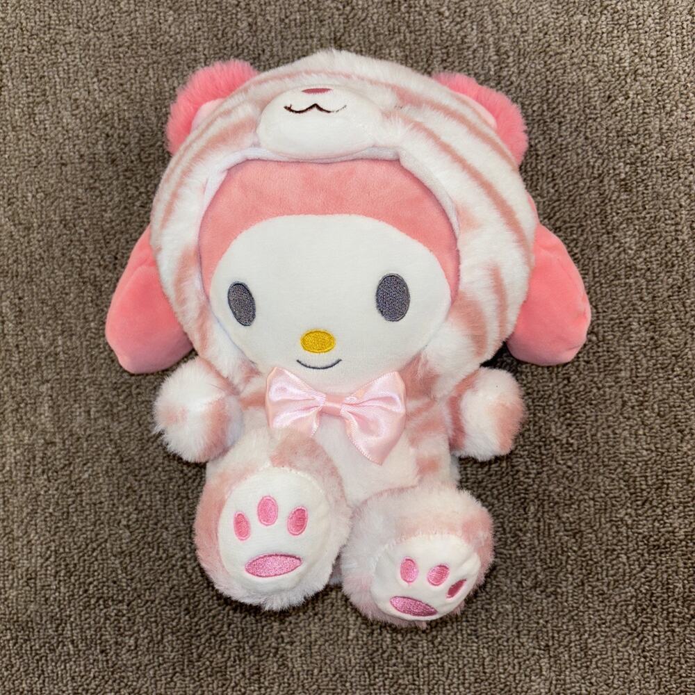 Hello Kitty My Melody 10” Plush Cinnamoroll Sanrio Pink Nakajima Tiger Hood
